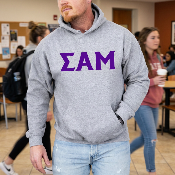 Sigma Alpha Mu letter Hoodie