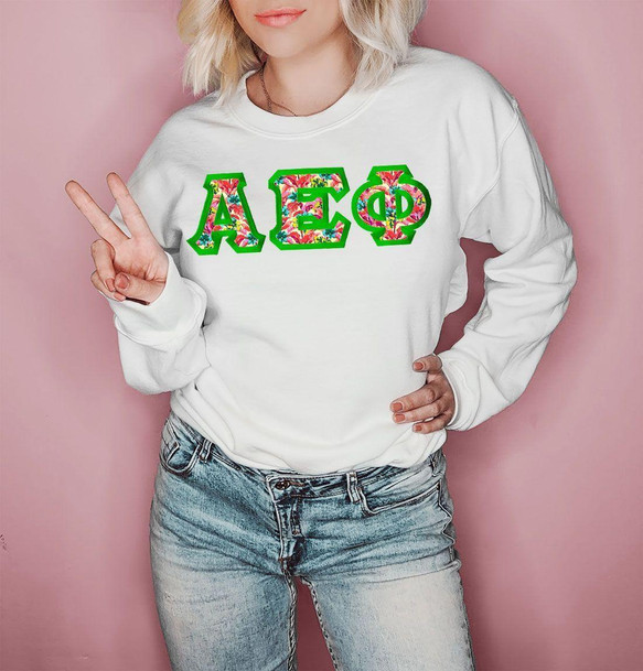  $35 Alpha Epsilon Phi Custom Twill Sweatshirt 