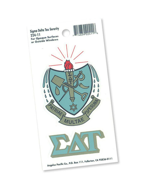  Sigma Delta Tau Crest - Shield Decals 