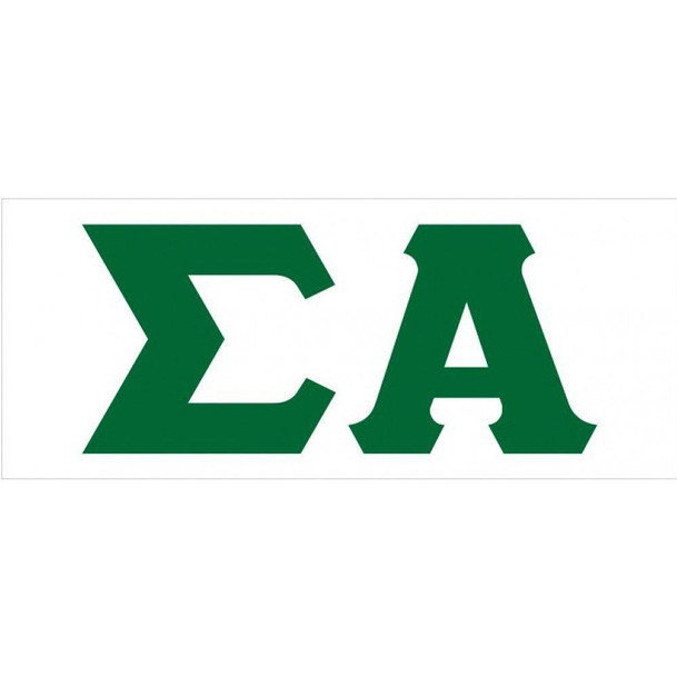 Sigma Alpha Big Greek Letter Window Sticker Decal 