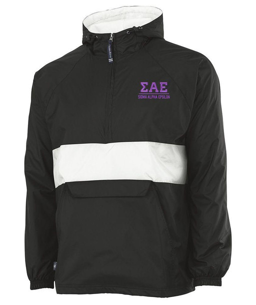 Sigma Alpha Epsilon Greek Letter Windbreaker Pullovers 