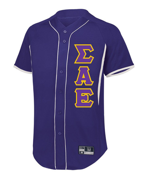 Sigma Alpha Epsilon Lettered Baseball Jersey