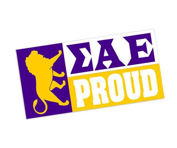  Sigma Alpha Epsilon Proud Bumper Sticker - CLOSEOUT 