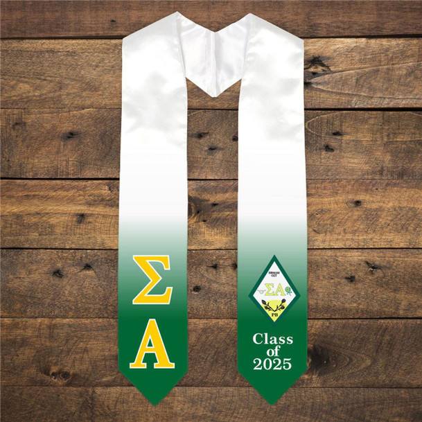  Sigma Alpha Extra Fancy Greek Class Of  Graduation Stole 