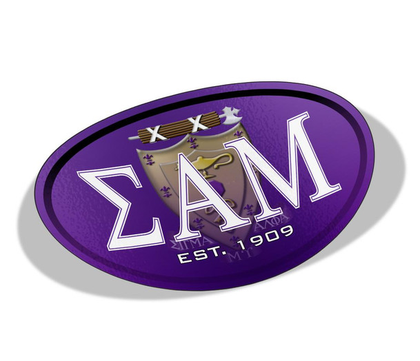  Sigma Alpha Mu Color Oval Decal 