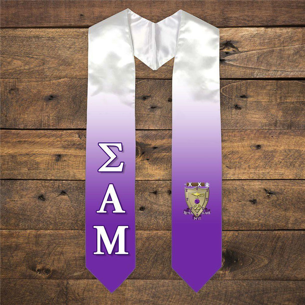  Sigma Alpha Mu Extra Fancy Simple Greek Graduation Stole W Crest 