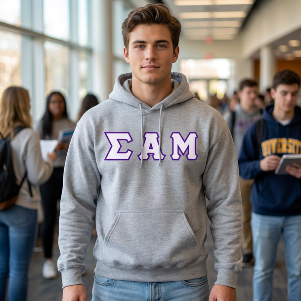 Sigma Alpha Mu Custom Twill Hooded Sweatshirt