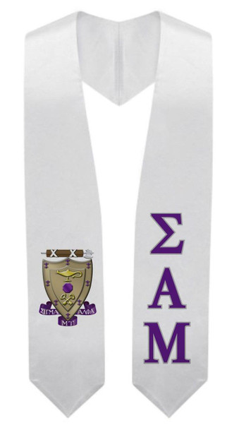  Sigma Alpha Mu Super Crest - Shield Graduation Stole 