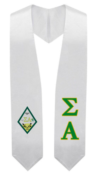 Sigma Alpha Super Crest - Shield Graduation Stole