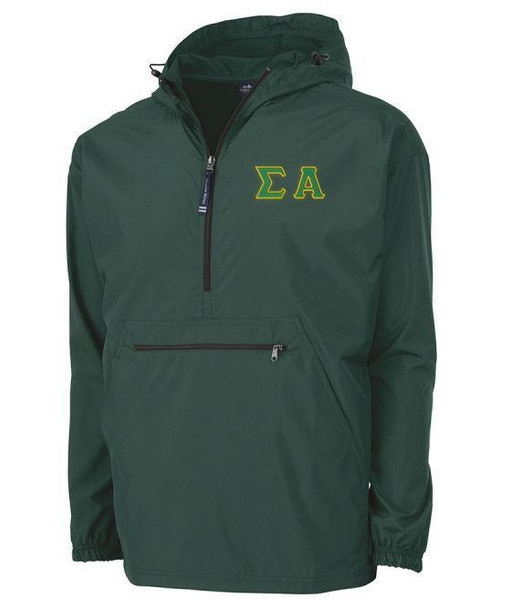  Sigma Alpha Tackle Twill Lettered Pack N Go Pullover 