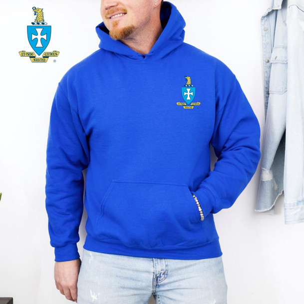  DISCOUNT-Sigma Chi Crest - Shield Emblem Hooded Sweatshirt 