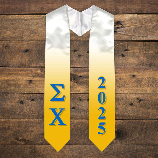  Sigma Chi Extra Fancy Greek Graduation Stole W Year 