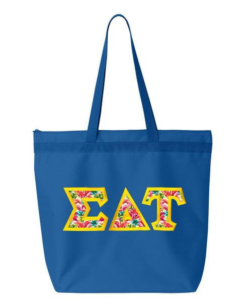  Sigma Delta Tau Custom Satin Stitch Tote Bag 