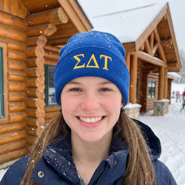 Sigma Delta Tau Greek Letter Knit Cap