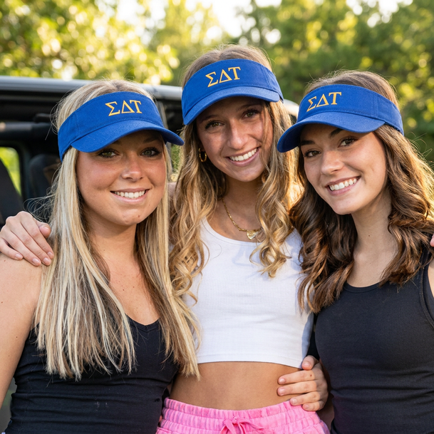 Sigma Delta Tau Greek Letter Visor