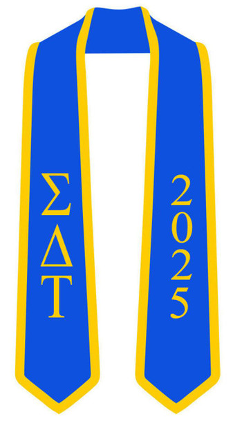 Sigma Delta Tau Graduation Sash Stole w/ Year 