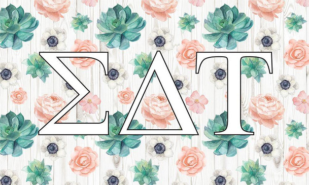 Sorority Shop Sigma Delta Tau New Succulent Flag 