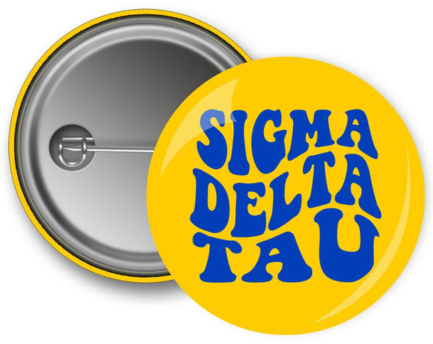Greekgear Sigma Delta Tau Bulky Text Button 