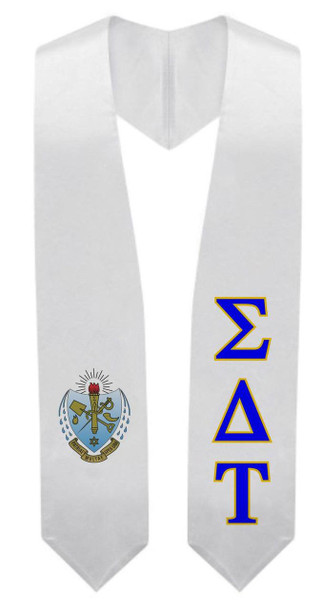  Sigma Delta Tau Super Crest - Shield Graduation Stole 