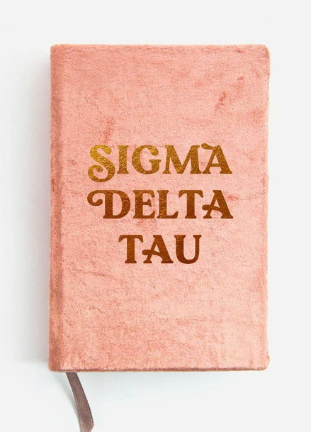 Sorority Shop Sigma Delta Tau Velvet Notebook 