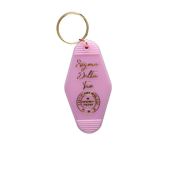 Sorority Shop Sigma Delta Tau Vintage Motel Keychain 
