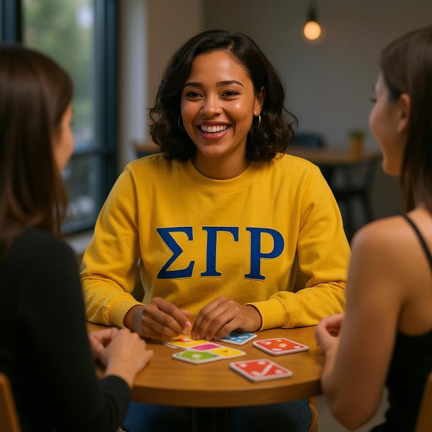 Sigma Gamma Rho Arched Greek Lettered Crewneck Sweatshirt
