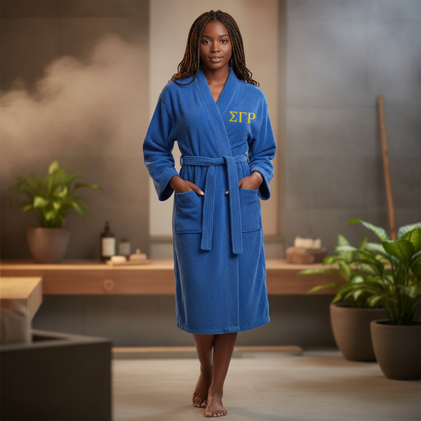 Sigma Gamma Rho Greek Letter Bathrobe