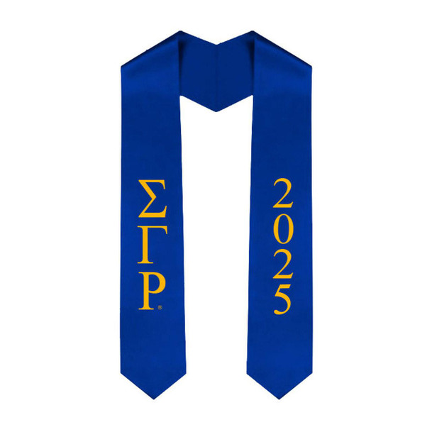  Sigma Gamma Rho Greek Lettered Graduation Sash Stole With Year - Best Value 