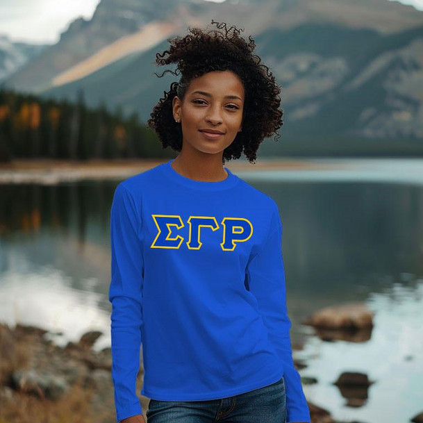  Sigma Gamma Rho Lettered Long Sleeve Shirt 