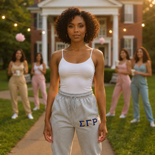 Sigma Gamma Rho Lettered Thigh Sweatpants