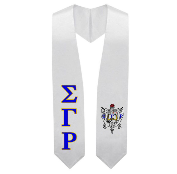  Sigma Gamma Rho Super Crest - Shield Graduation Stole 