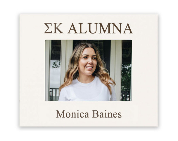 Sigma Kappa Alumna White MDF Wood Picture Frame