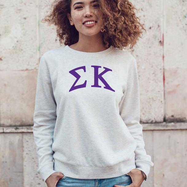 Sigma Kappa Arched Greek Lettered Crewneck Sweatshirt