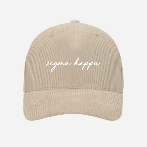 Sorority Shop Sigma Kappa Corduroy Baseball Hats 