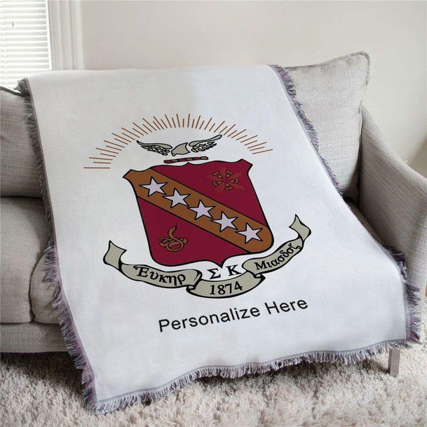  Sigma Kappa Full Color Crest Afghan Blanket Throw 
