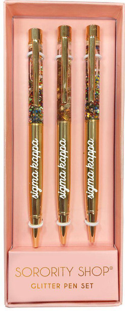 Sorority Shop Sigma Kappa Glitter Pens (Set of 3) 