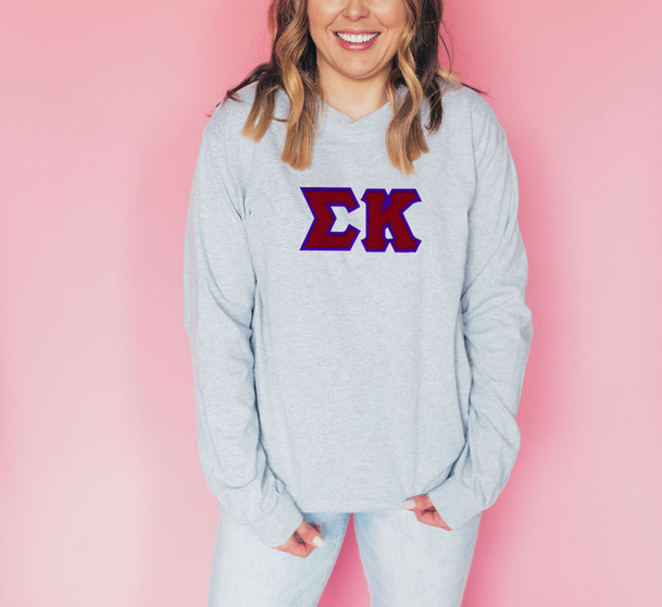 DISCOUNT Sigma Kappa Lettered Long Sleeve Tee