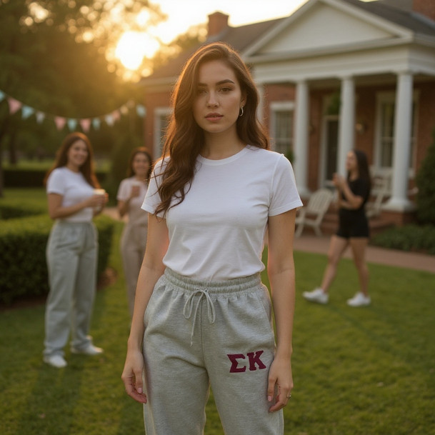 Sigma Kappa Lettered Thigh Sweatpants