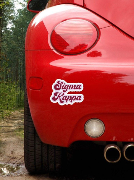 Sorority Shop Sigma Kappa Retro Sorority Car Magnet Set of 2 