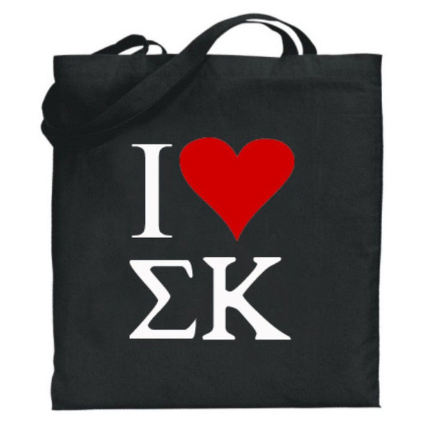Sigma Kappa I Love Tote Bags