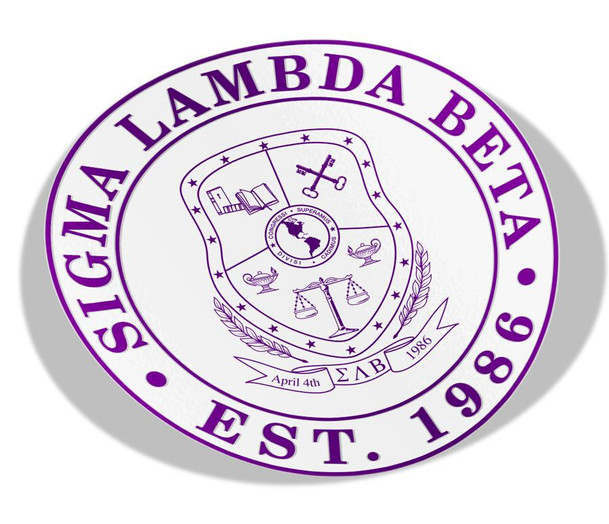 Sigma Lambda Beta Circle Crest - Shield Decal