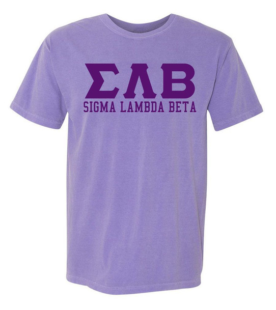 Sigma Lambda Beta Greek Custom Comfort Colors Heavyweight T-Shirt