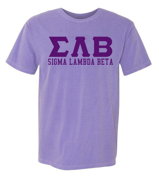  Sigma Lambda Beta Greek Custom Comfort Colors Heavyweight T-Shirt 