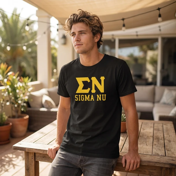 Sigma Nu Greek Custom Comfort Colors Heavyweight T-Shirt