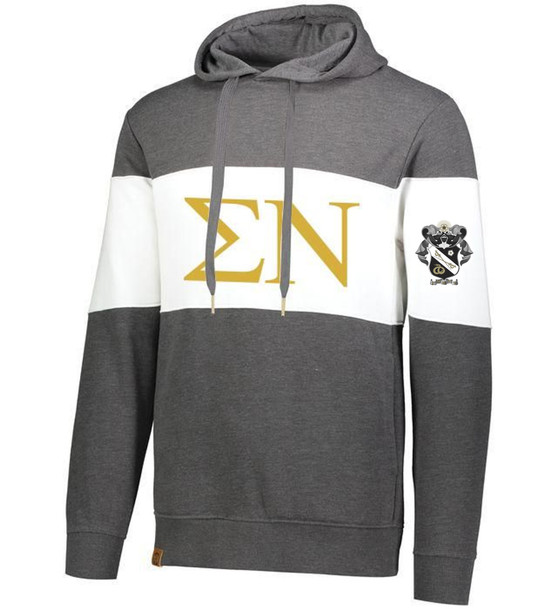 Sigma Nu Ivy League Hoodie W Crest On Left Sleeve