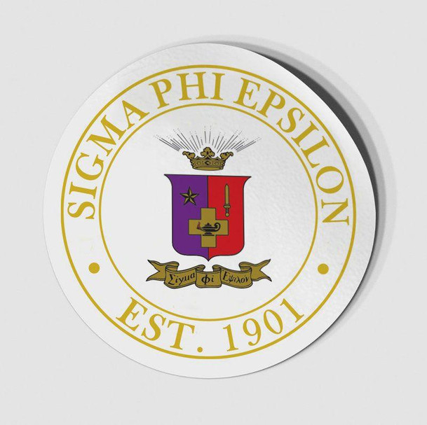  Sigma Phi Epsilon Circle Crest - Shield Decal 