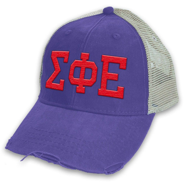  Sigma Phi Epsilon Distressed Trucker Hat 