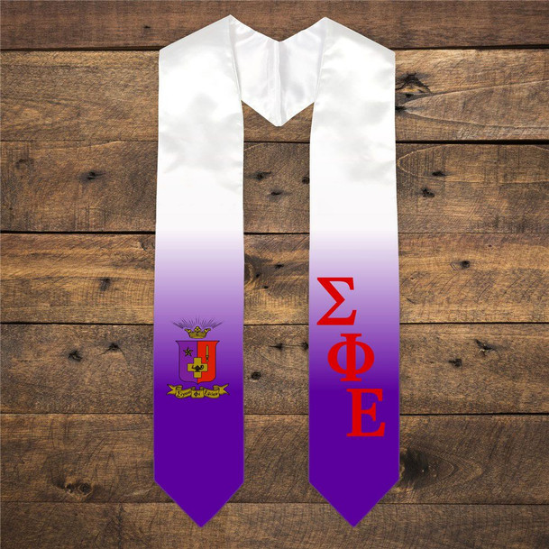 Sigma Phi Epsilon Extra Fancy Diagonal Greek Graduation Stole W Crest
