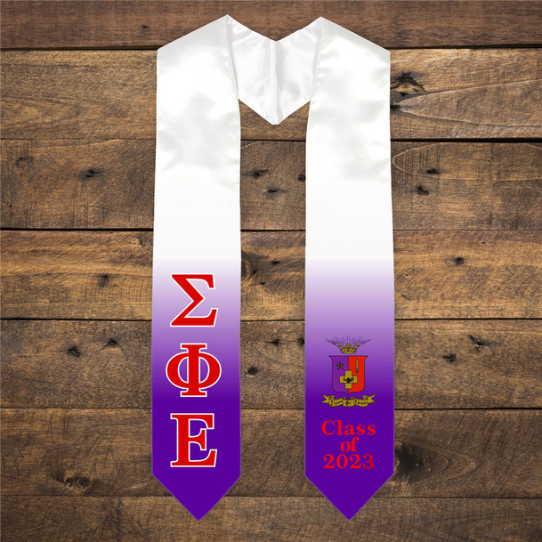 Sigma Phi Epsilon Extra Fancy Greek Class Of  Graduation Stole