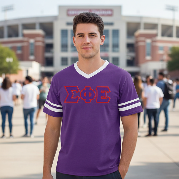 DISCOUNT-Sigma Phi Epsilon Jersey With Greek Applique Letters